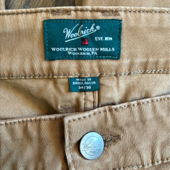 WOOLRICH Vintage cotton khaki pants men’s Size 34x30 - Picture 3 of 5